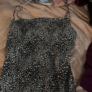 Black and white leopard print dress